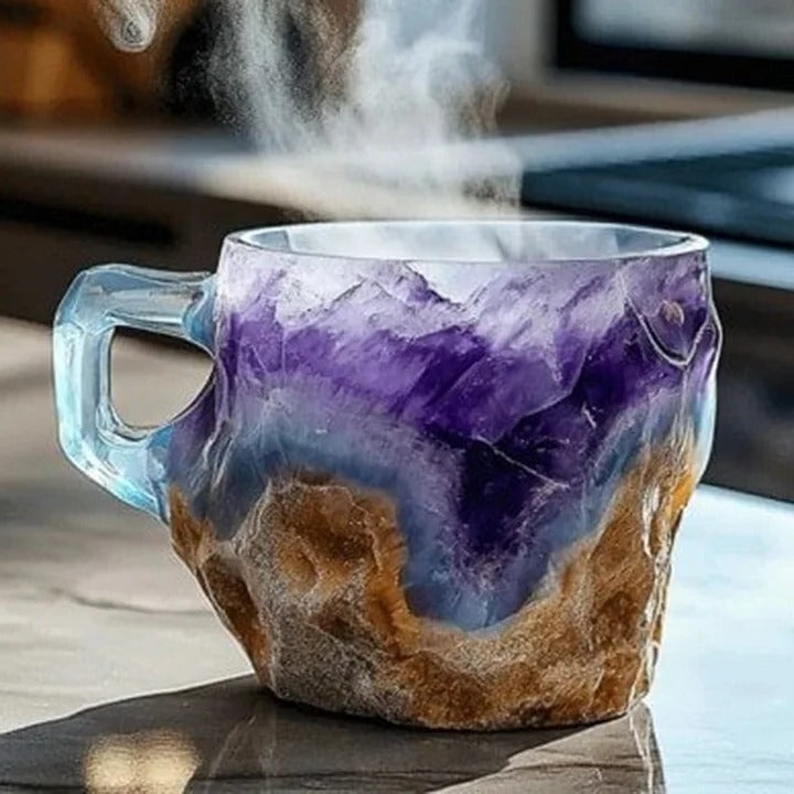Belro mineral crystal coffee mug with a sleek design, ideal for kitchen and dining use in home and garden settings.