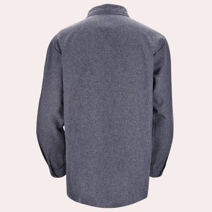 Men's classic long sleeve shirt by Belro, shown in a neutral color, with a button-up front and tailored fit.
