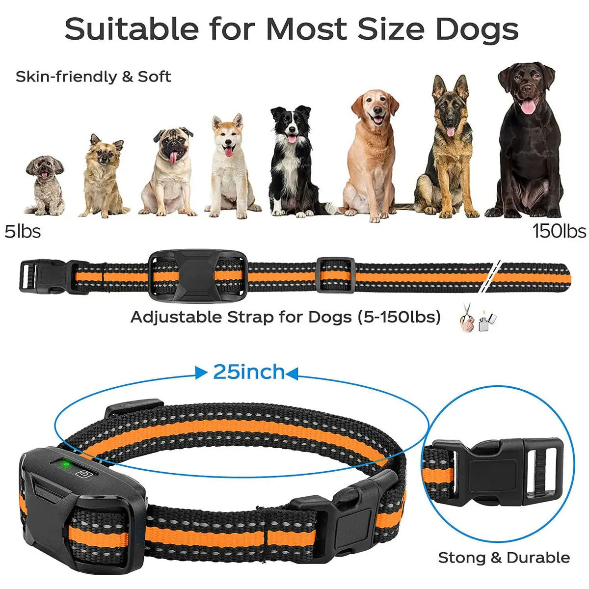 Belro remote dog training e-collar with adjustable strap and control buttons for effective pet training.