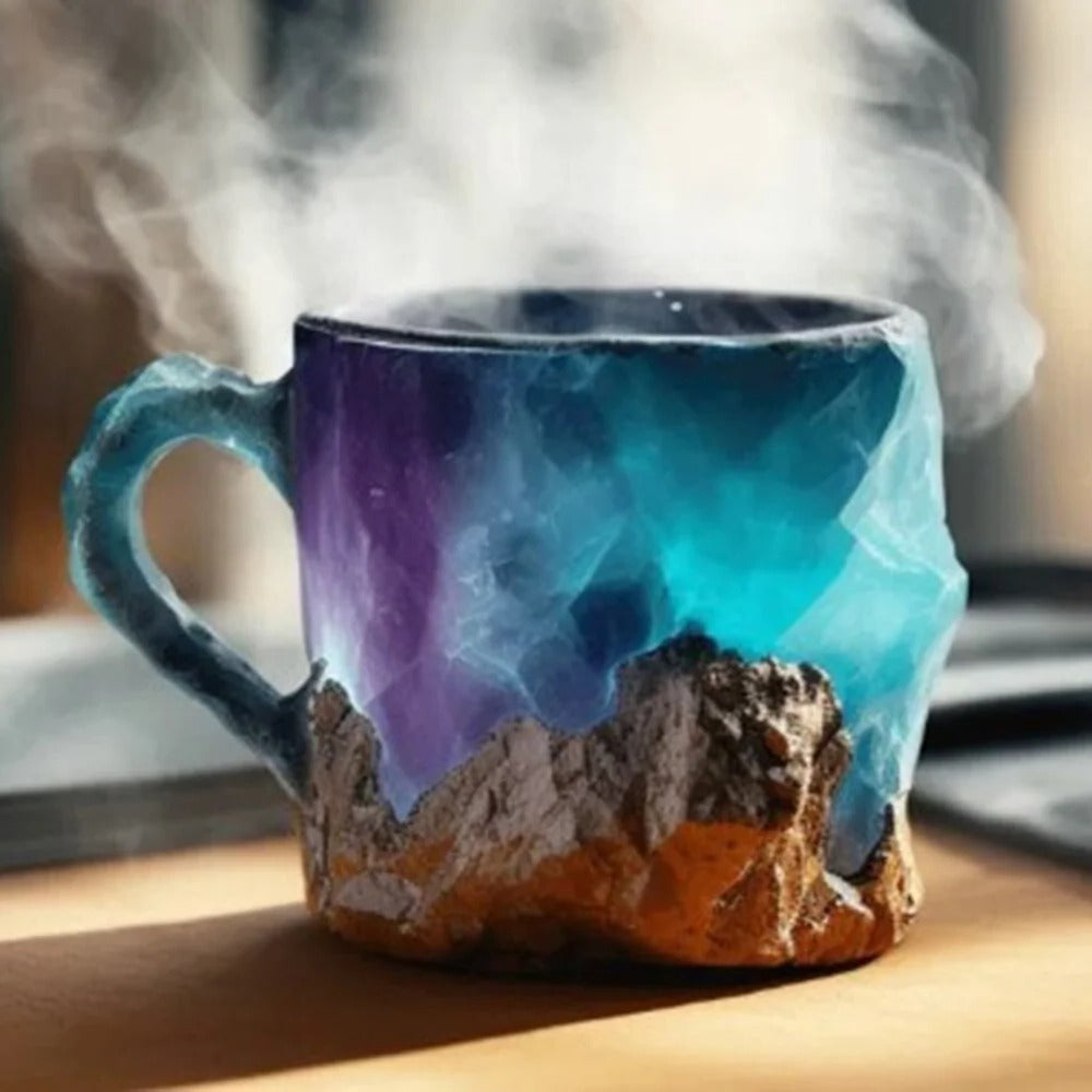 Belro mineral crystal coffee mug with a sleek design, perfect for kitchen and dining, showcasing a polished, durable finish.