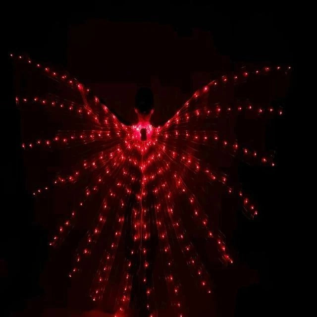 Belro LED fluorescent butterfly wings lighting device with glowing, iridescent wings, designed for decorative electronic lighting.