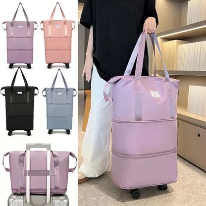 Belro separation backpack with wheels, featuring a dry-wet compartment for versatile travel and luggage organization.