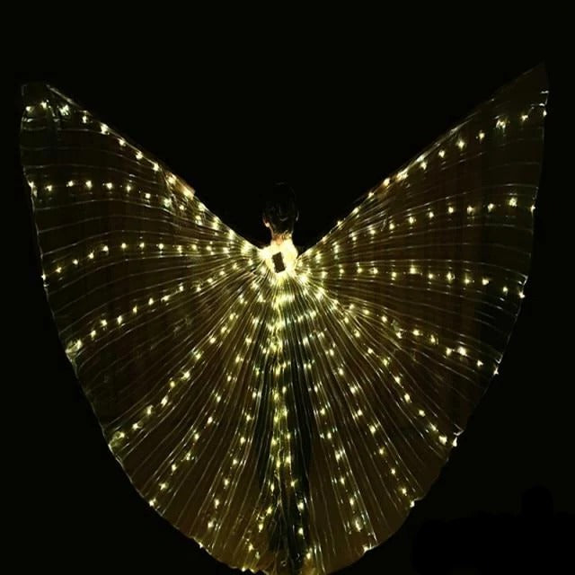 Belro LED fluorescent butterfly wings lighting device with colorful, glowing LED panels perfect for decorative or artistic lighting.