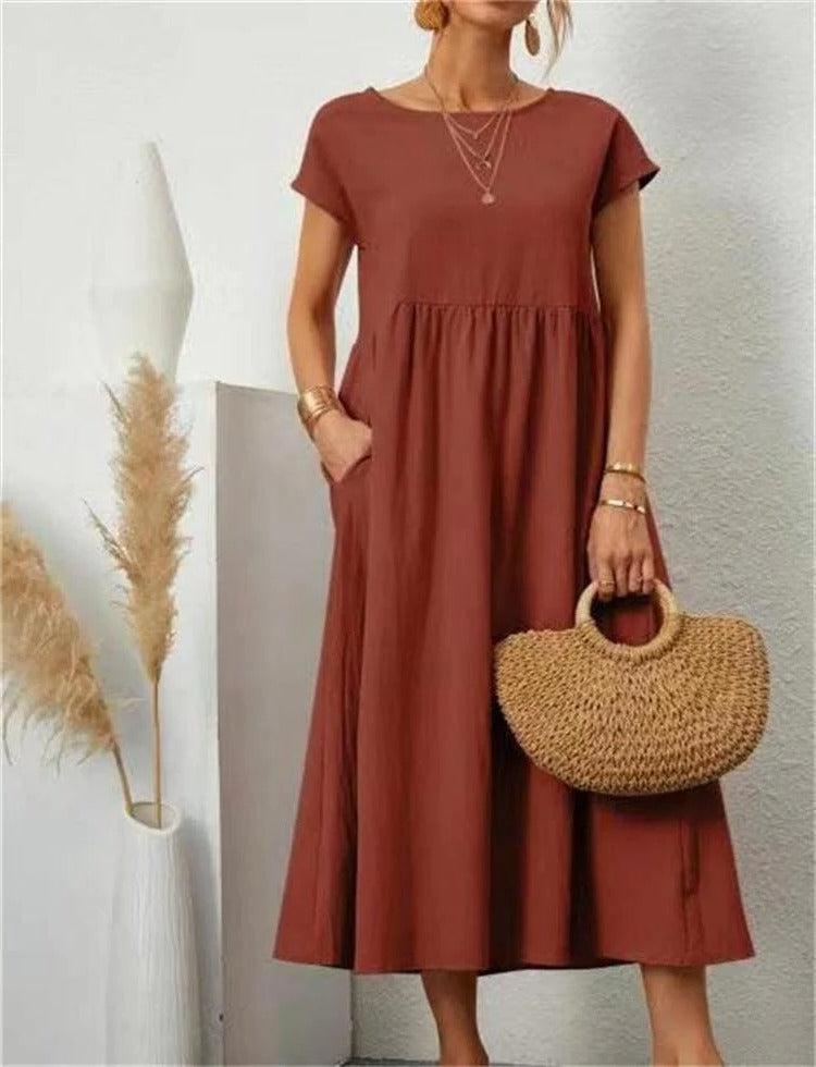 Belro stylish summer dress with floral pattern, sleeveless design, lightweight fabric, perfect for warm weather.