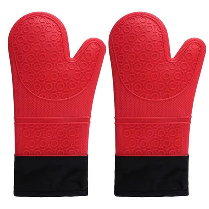 Belro heat-resistant oven gloves showing thick, insulated fabric designed for kitchen safety and handling hot cookware.