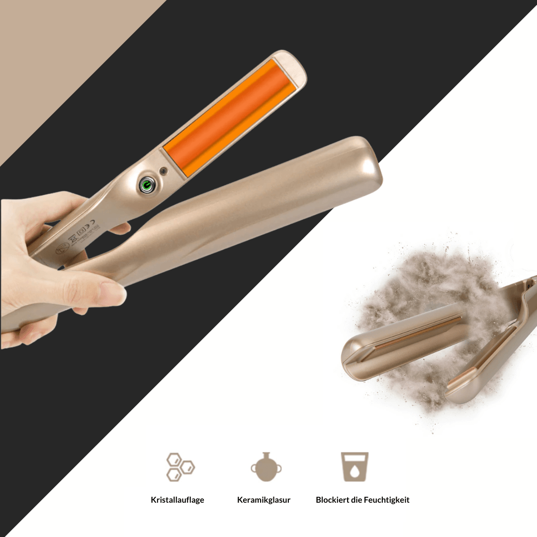 Belro 2-in-1 Hairstyler for versatile hair styling, featuring ceramic plates and ergonomic design for smooth, shiny hair.