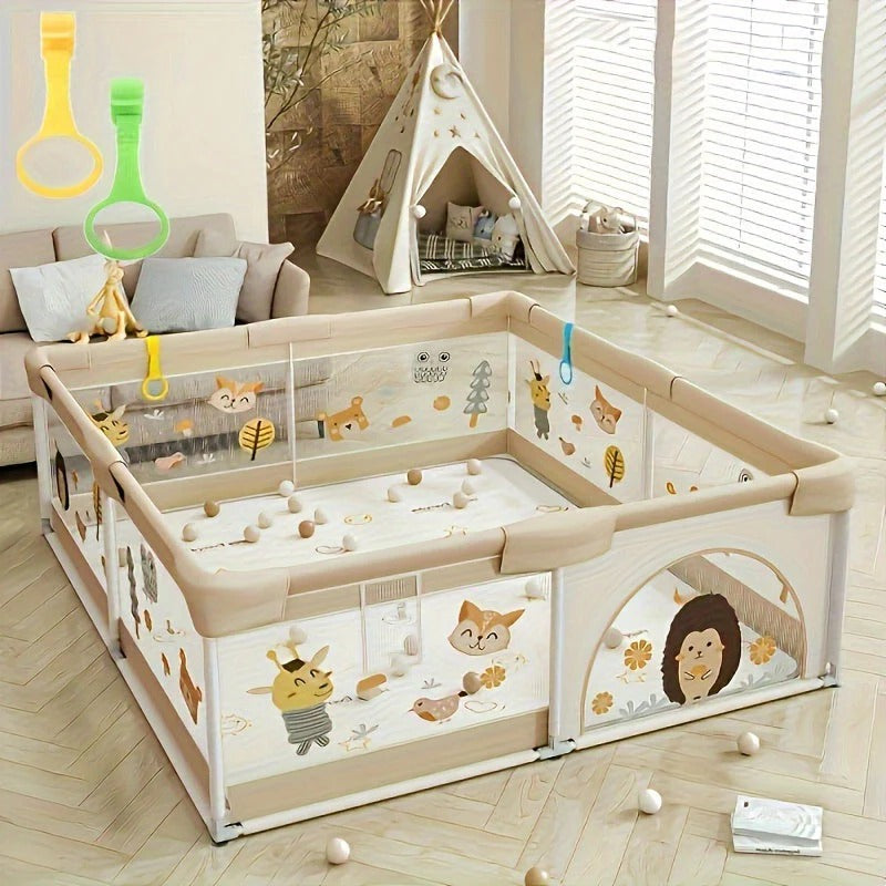 Belro baby playpen for children, shown in the image with safety bars and soft padding for secure playtime.