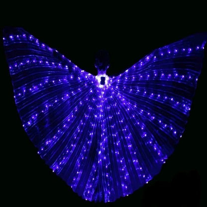Belro LED fluorescent butterfly wings lighting with vibrant, glowing LED lights on a sleek electronic wing design.