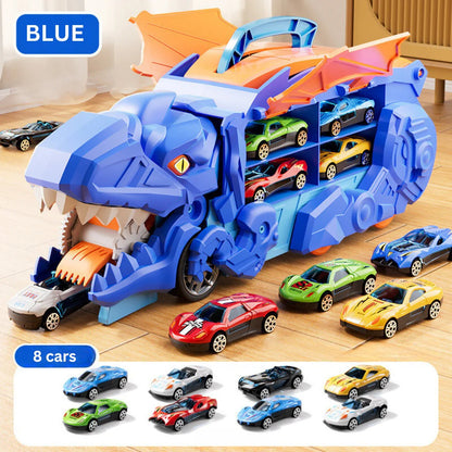 Belro Dinosaur Car Play Truck toy with colorful dinosaur figures, designed for children’s imaginative play and action figure fun.