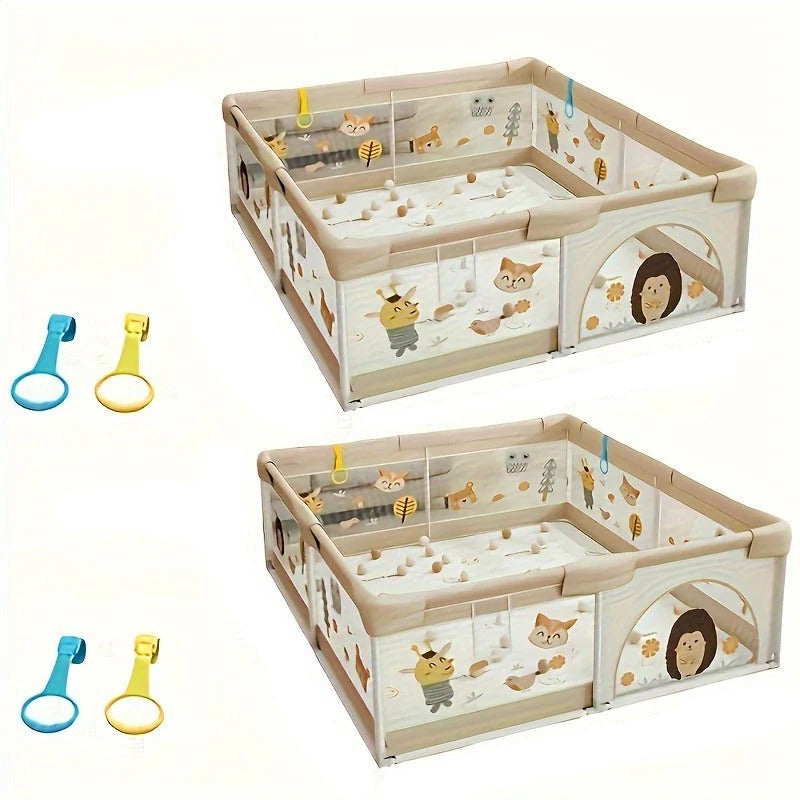 Belro baby playpen, safety enclosure for infants, with colorful panels and sturdy frame, designed for secure play and supervision.