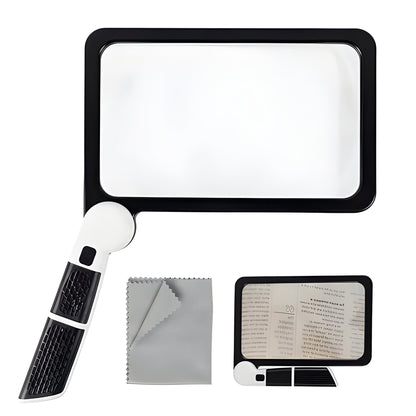 Belro foldable LED magnifying glass with illuminated lens, compact design perfect for detailed viewing and reading.