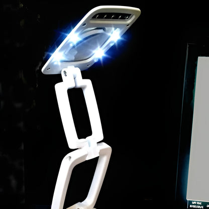 Belro full-page floor magnifying lamp for outdoor use, featuring adjustable arm and bright LED light for detailed garden work.