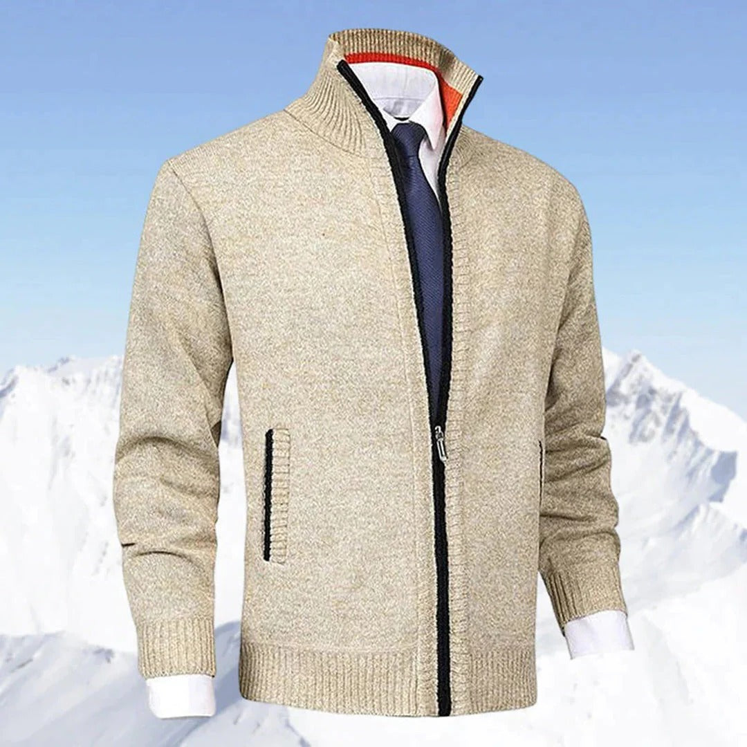 Belro men's stylish zip-up vest, showing a sleek black vest with a front zipper and collar, ideal for casual or layered outfits.