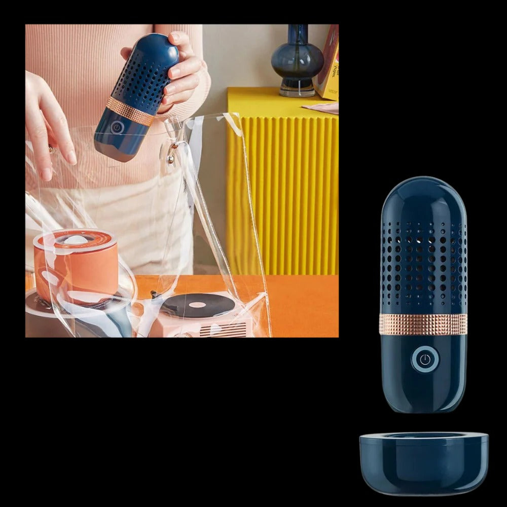 Wireless fruit and vegetable cleaning machine by Belro with ergonomic handle and cleaning brushes, designed for outdoor home use.