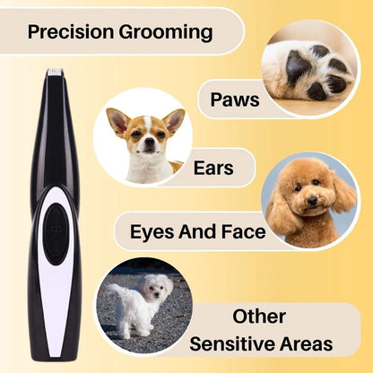 Belro Precision Pet Grooming Trimmer accessory with detachable blades and ergonomic design for pet grooming.