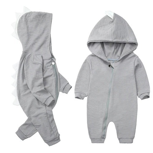 Belro dinosaur baby onesie, cozy sleepwear for infants featuring colorful dinosaur print and soft fabric.