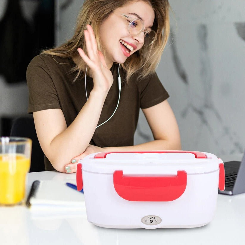 Belro portable heated lunch box container with 50W power, designed for keeping food warm for home and dining use.