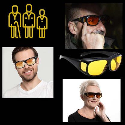Belro night driving clarity glasses with transparent lenses, designed to enhance visibility during nighttime driving.