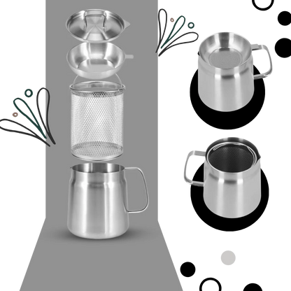 Belro 2-in-1 stainless steel deep frying pot with a lid, sturdy handles, and a frying basket for versatile kitchen use