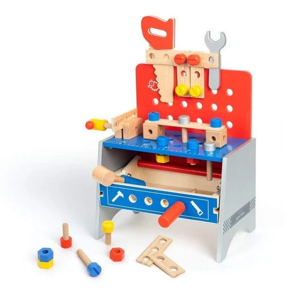 Belro kids pretend play work tool bench toy with realistic tools and accessories for imaginative construction play.