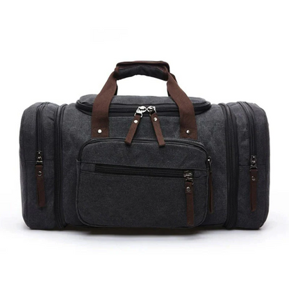 Large capacity canvas travel bag by Belro, durable duffel bag with handles and zipper closure, ideal for weekend trips or travel.