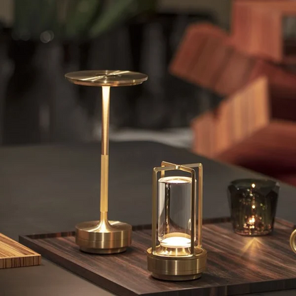 Belro Bailey table lamp with sleek modern design, featuring a cylindrical base and adjustable neck for desk lighting.