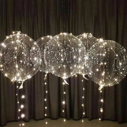 Belro reusable LED balloon light emitting a soft glow, designed for decorative lighting and energy-efficient illumination.