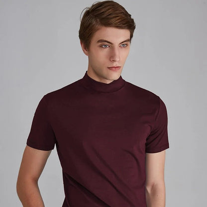 Men's casual cotton shirt by Belro featuring a fashionable fit, displayed on a hanger with a neutral background.