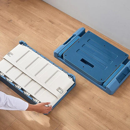 Belro collapsible storage trunk bin with seat, indoor and outdoor ottoman, spacious and versatile for home or garden use.