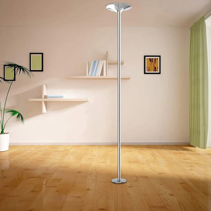 Belro portable home fitness spinning dance pole, 1.7-inch diameter, set up for indoor dance and fitness activities.