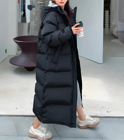 Belro windproof long jacket featuring a stylish design, perfect for outdoor wear and chilly weather.
