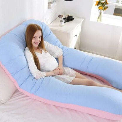 Belro full support body pillow for pregnancy and back pain, ergonomic design shown, ideal for shoulder and back support.