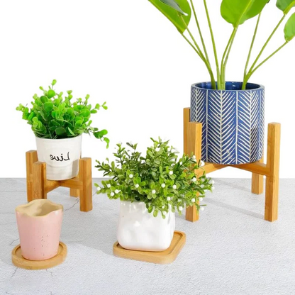 Belro wooden plant pot trays suitable for outdoor garden use, featuring natural wood finish and drainage design.