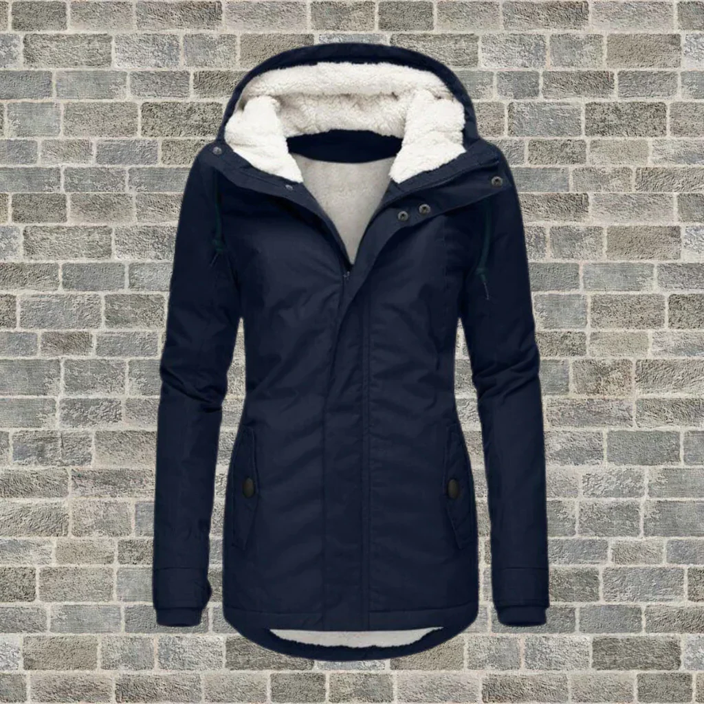Belro pleated cotton coat with hood, stylish and lightweight jacket featuring a modern design and adjustable hood.