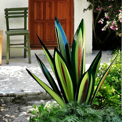 Belro Agave Americana metal decorative plant for home and garden decor, featuring detailed, artistic metal craftsmanship.