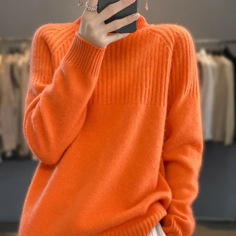 Belro women's cashmere turtleneck sweater featuring a soft, cozy fit in a classic design, perfect for layering and casual wear.