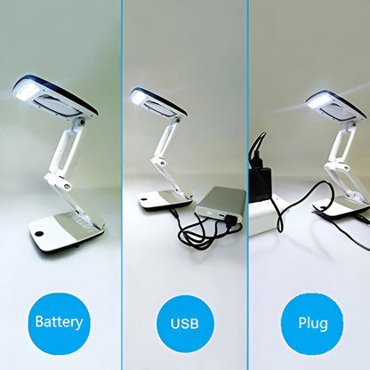 Belro full-page floor magnifying lamp for outdoor home and garden use, with adjustable arm and bright LED lighting.