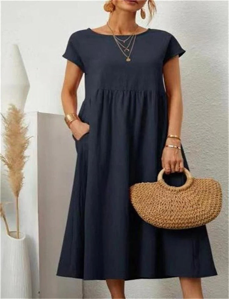 Belro stylish summer dress with floral pattern, sleeveless design, and flowing fabric perfect for warm weather.