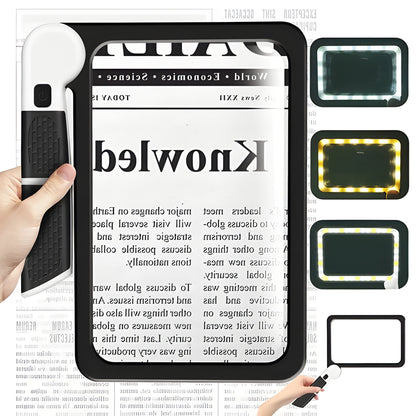 Belro foldable LED magnifying glass with built-in light, compact electronics magnifier for detailed close-up viewing.