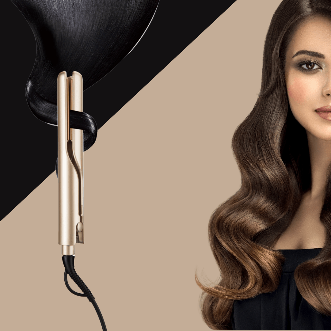 Belro 2-in-1 hairstyler for versatile hair styling, combining curling and straightening features in a sleek design.