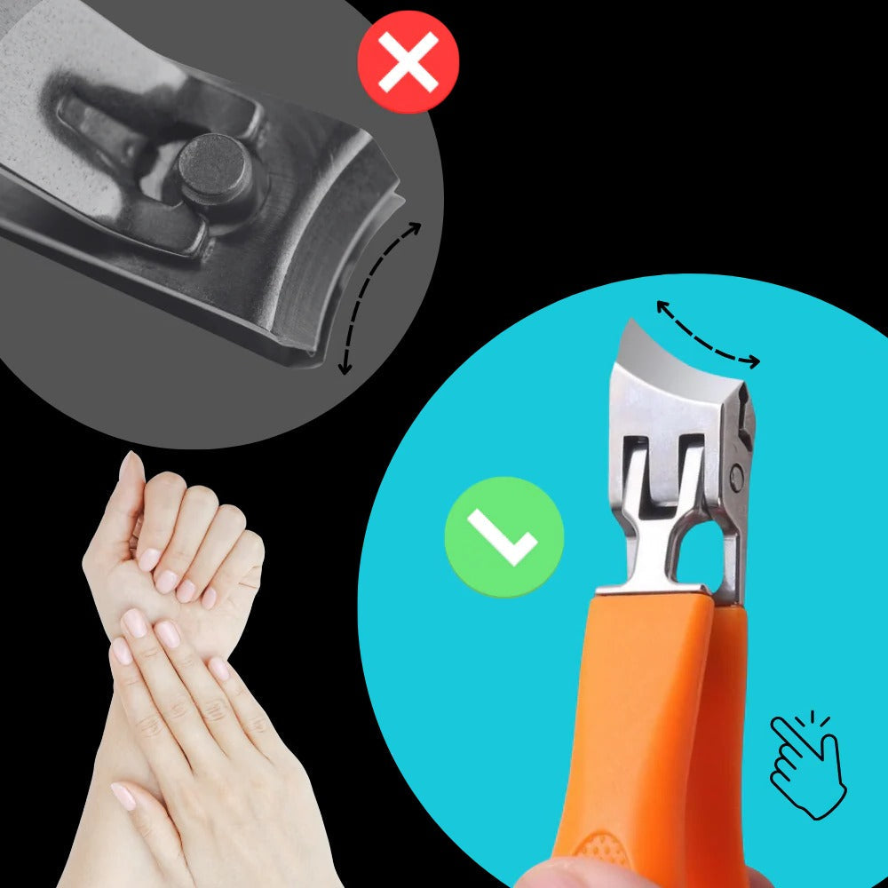 Belro Precision Wide-Jaw Nail Clipper with stainless steel blades, designed for easy and precise nail trimming.