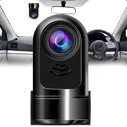 Belro car dashcam with surveillance camera mounted on vehicle dashboard, capturing driving footage and security video.