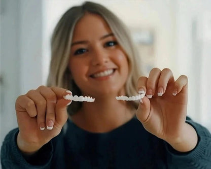 Belro teeth veneers with natural white finish, showcasing a set of smile-enhancing dental veneers for improved oral appearance.