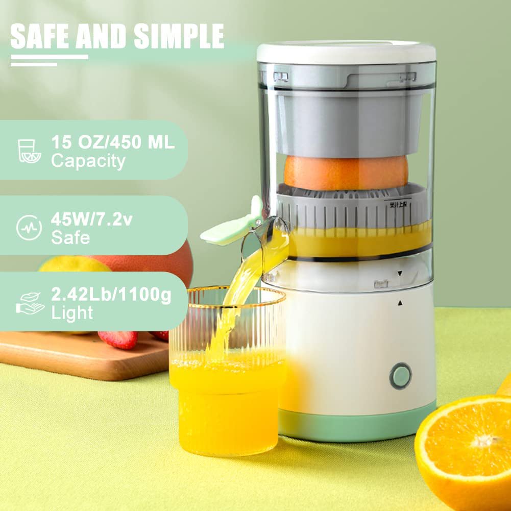Belro USB charging portable juicer with sleek design, compact size, and built-in power button for on-the-go blending.