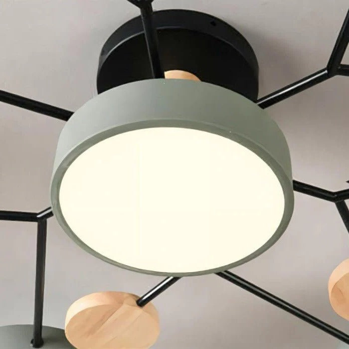 Belro ceiling light with branching design, stylish LED lighting fixture for modern interior decor in a sustainable style.