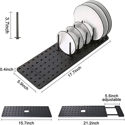 Belro Easy Adjustable Drain Rack for kitchen, with multiple tiers and adjustable arms for drying dishes and utensils.