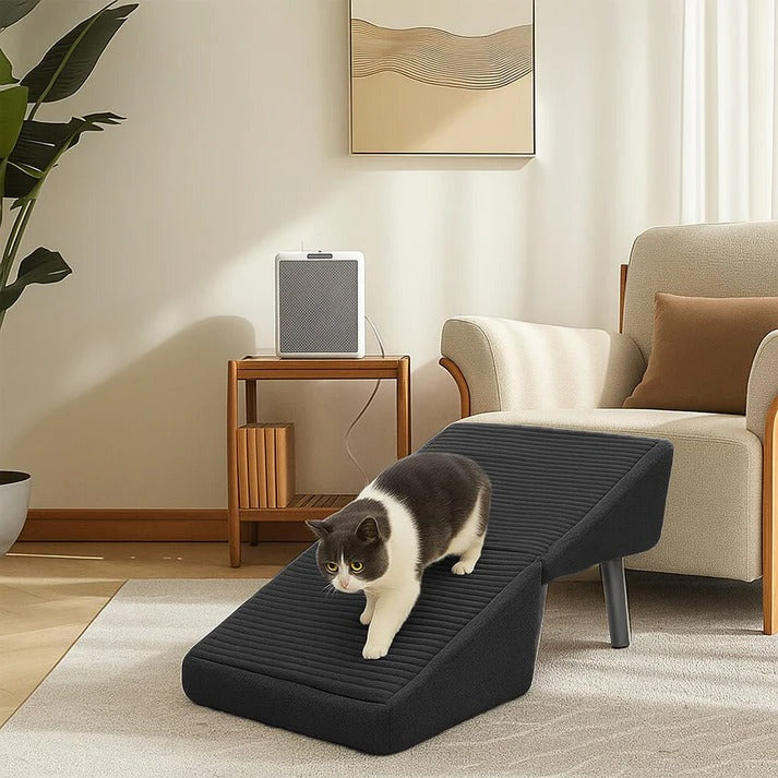 Belro 2-in-1 convertible dog ramp and step stool, versatile for pets, with sturdy design and non-slip surface for easy use.