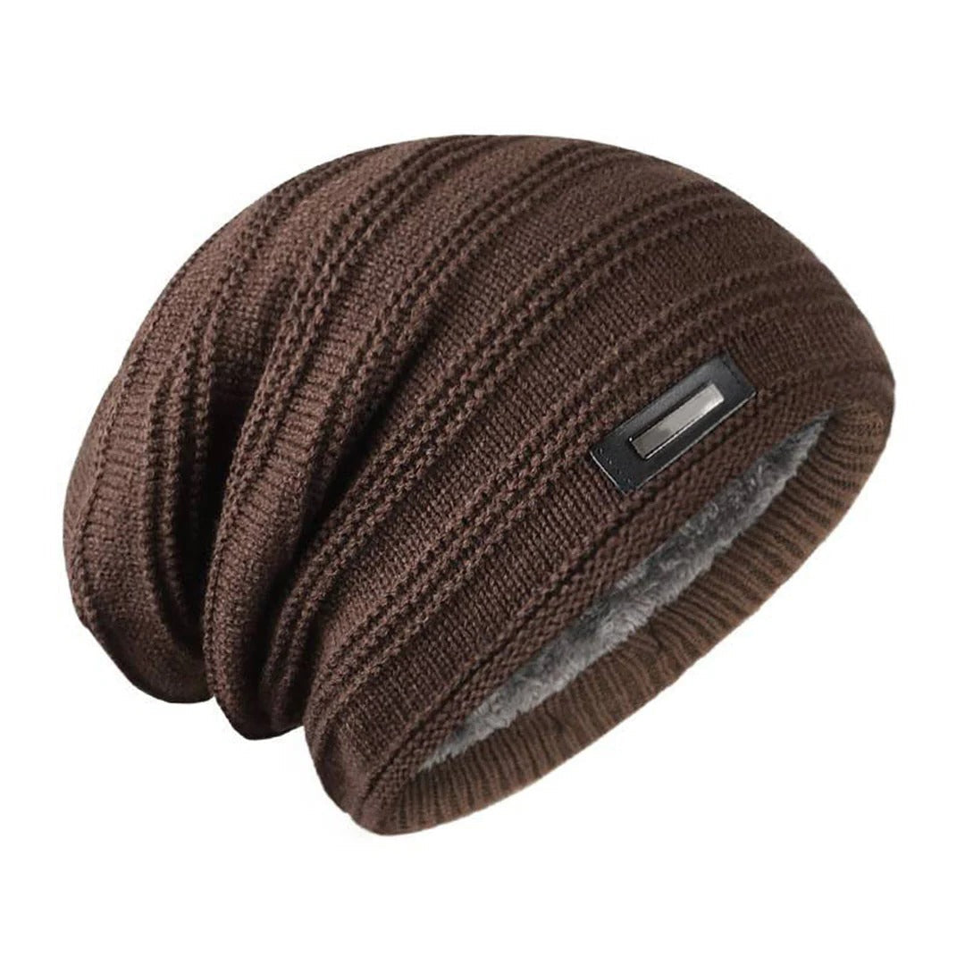 Belro warm winter hat with knit design, cozy and insulated, suitable for cold weather, showcasing its stylish winter accessory.