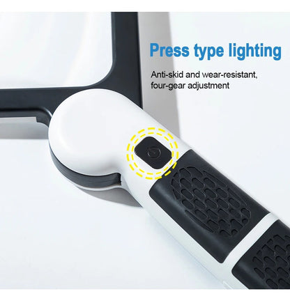 Belro foldable LED magnifying glass with adjustable arm and bright LED light, ideal for detailed viewing and close-up tasks.