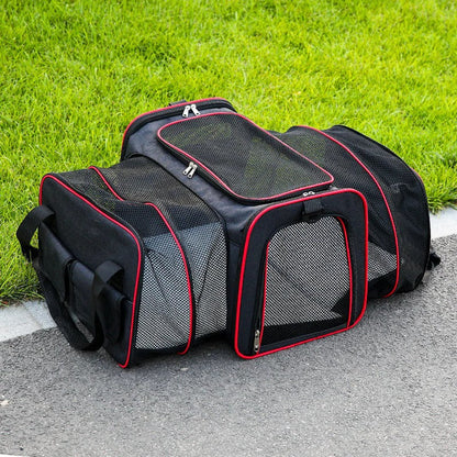 Belro foldable pet carrier bag designed for automotive use, featuring a compact, foldable design for easy transport and storage.